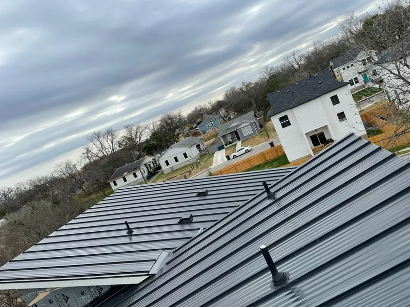 Standing seam metal roof panels with vents for Skylight Repair in Harris